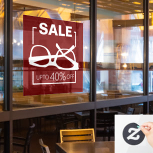 Fashion Eyewear Optical Sale Window Cling