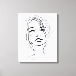 Fashion Face Illustration Canvas Print<br><div class="desc">Looking to class up your joint? This lovely fashion face lady can do just the trick.</div>
