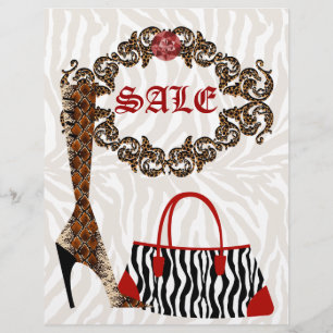 Fashion Flyer Leather Boot Zebra Handbag