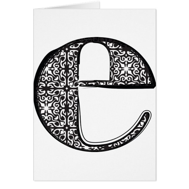 Fashion font, Letter e (Front)