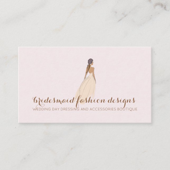 Fashion for Wedding Bridesmaid Event Party Business Card (Front)