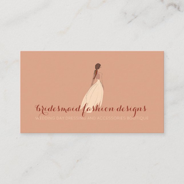 Fashion for Wedding Bridesmaid Event Party dress Business Card (Front)