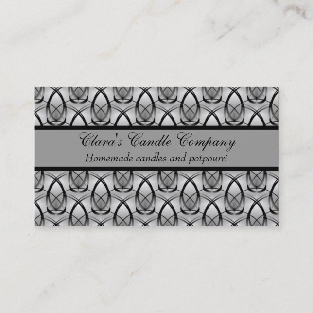 Fashion Forward Business Card, Delicate Grey Card (Front)