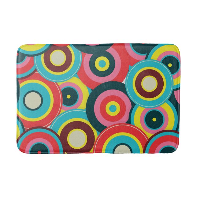  Fashion Geometric Vintage- Pattern Stylish Modern Bath Mat (Front)