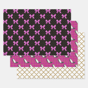 Fashion Girl Boss Pattern  Wrapping Paper Sheet