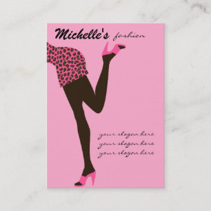 Fashion girl business card design