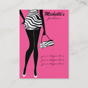 Fashion girl business card design