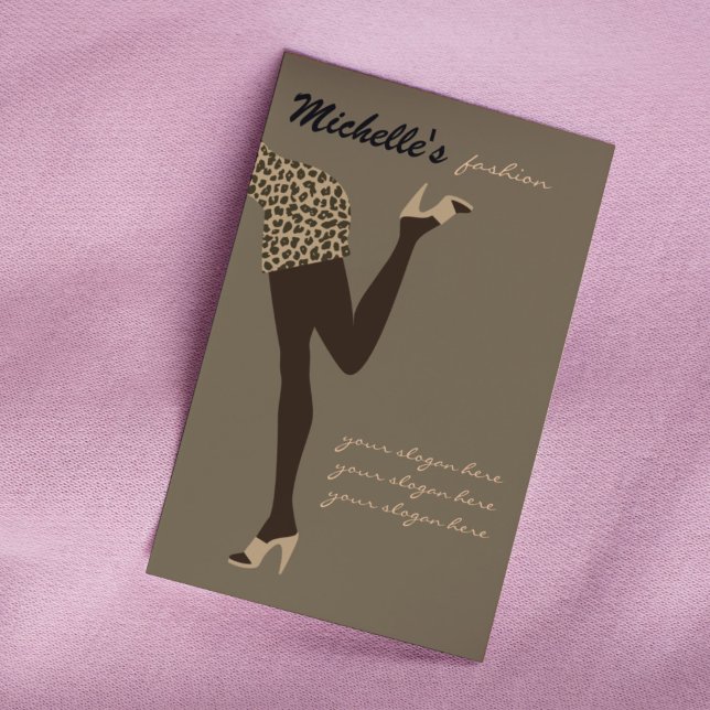 Fashion girl business card design (Creator Uploaded)
