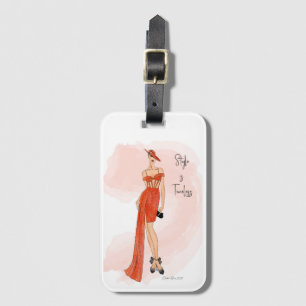 Fashion Girl Luggage Tag