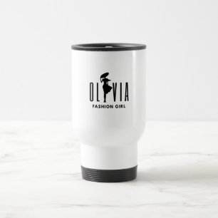 fashion girl shadow olivia black cute gift luxury travel mug