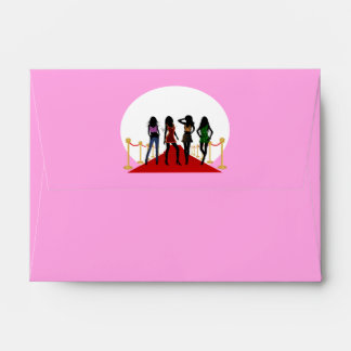 Fashion Girls Red Carpet Greeting Card Envelopes