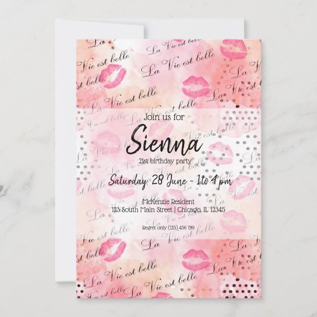 Fashion girly invitation (Front)