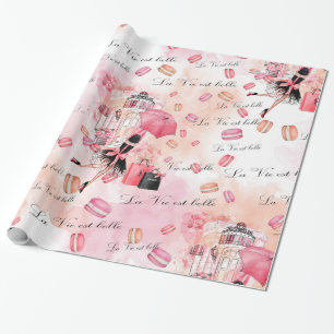 Fashion girly wrapping paper