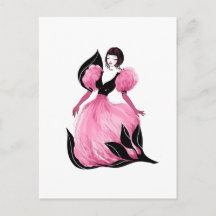 Fashion glamour beautiful watercolor illustration