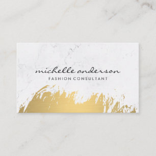 Fashion Gold Brushed Marble Business Card
