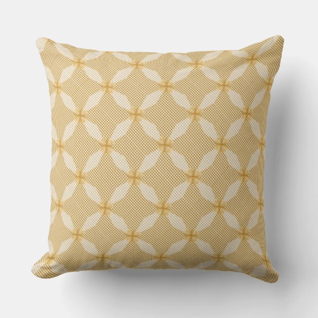 Fashion Gold Circle Geometric Pattern Cushion (Front)