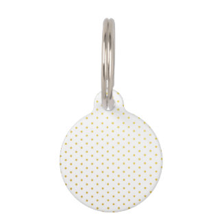 Fashion gold polka dots pet tag