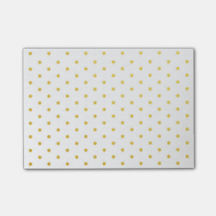 Fashion gold polka dots post-it notes
