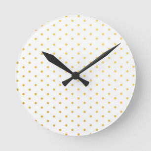 Fashion gold polka dots round clock