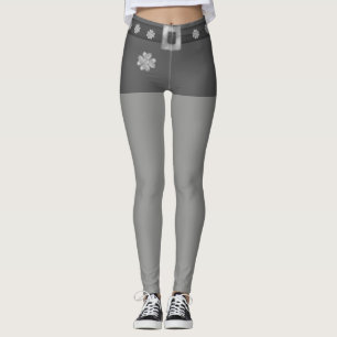 Fashion Grey and Silver Leggings