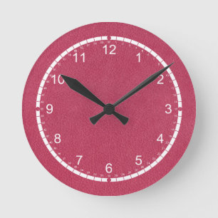 Fashion House Leather Round Clock