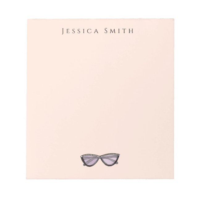 Fashion Illustration with sunglass Notepad (Front)
