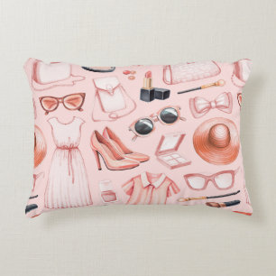Fashion illustrations. Seamless pattern Decorative Cushion