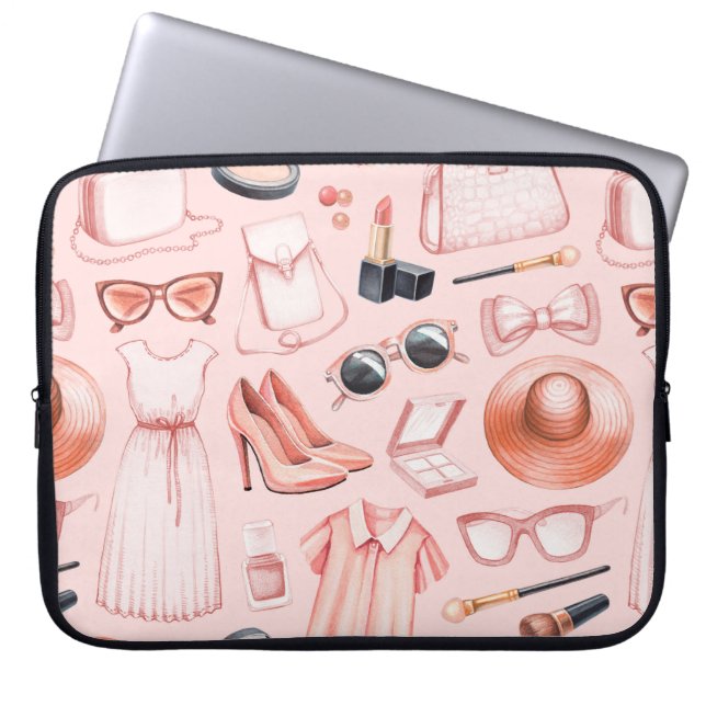 Fashion illustrations. Seamless pattern Laptop Sleeve (Front)