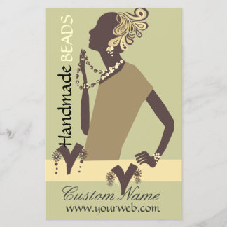Fashion Jewel Model Modern Woman Bead Flyer