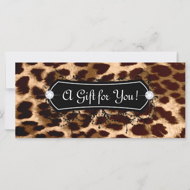 Fashion Jewellery Gift Card Leopard (Front)