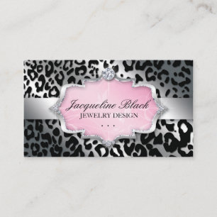 Fashion Jewellery Leopard Elegant Pattern Business Card
