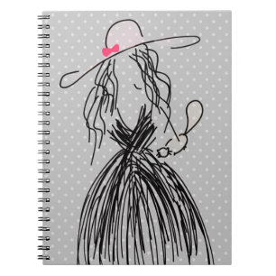 Fashion Lady with Polka Dots Notebook