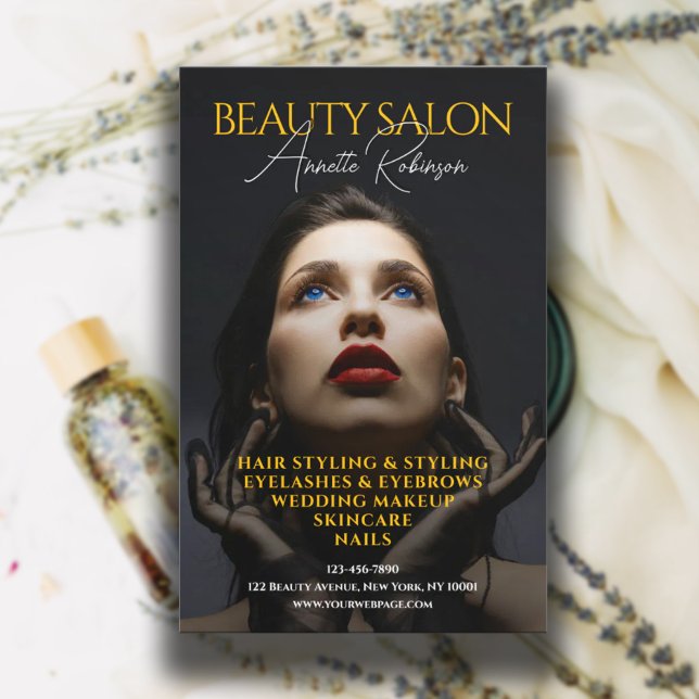 Fashion magazine style beauty salon flyer (Creator Uploaded)