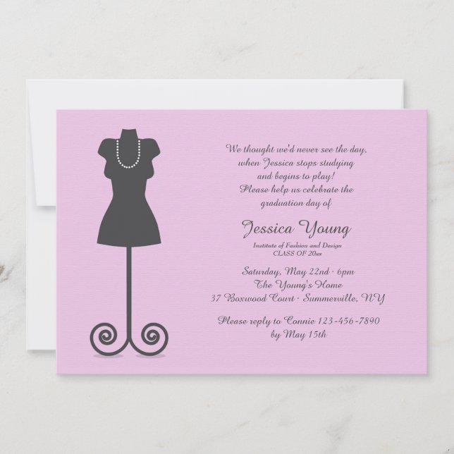 Fashion Mannequin Invitation (Front)