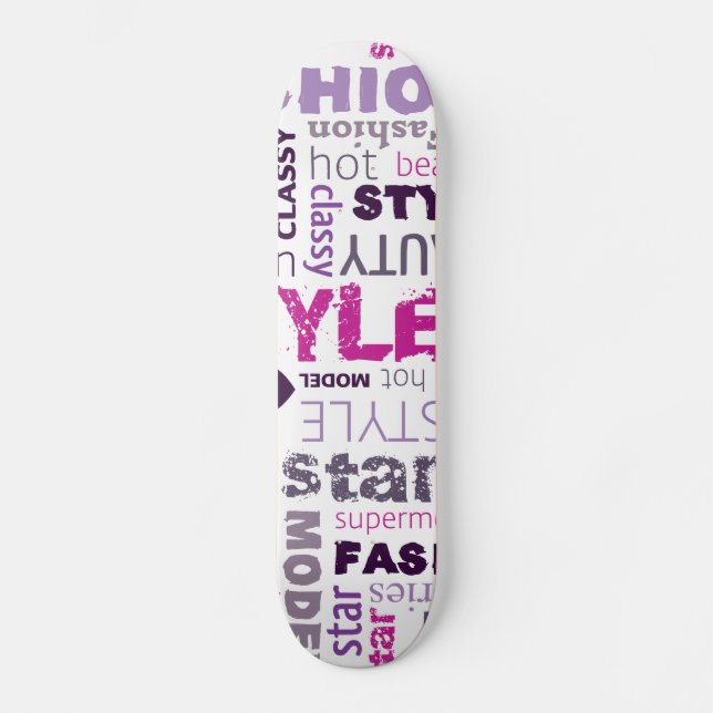 Fashion Model Style Beauty Star Comp Skateboard (Front)