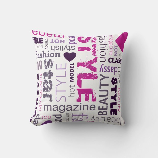 Fashion Model Style Beauty Star Couch Throw Pillow (Front)