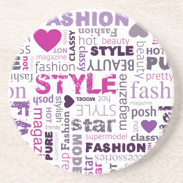 Fashion Model Style Beauty Star Magazine Coasters (Front)