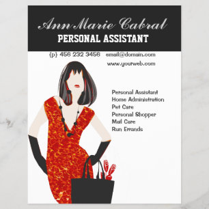 Fashion Model Woman Personal Assistant Fashionista Flyer