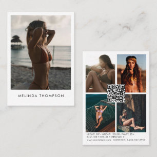 Fashion Modelling Comp Card 5 Photo QR Code