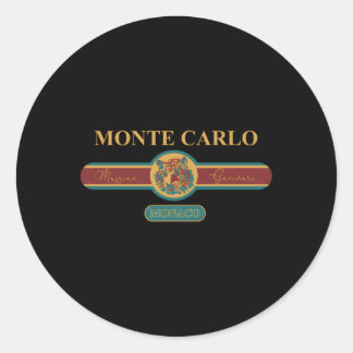 Fashion Monte Carlo Monaco Vacation Classic Round Sticker