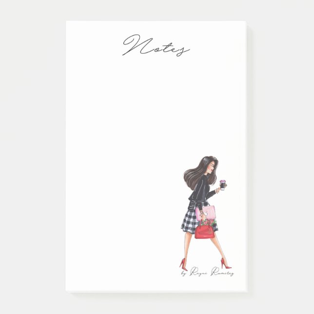 Fashion notepad girl boss- Fashion illustration (Front)
