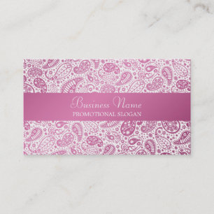 Fashion Paisley Pink Professional Business Card