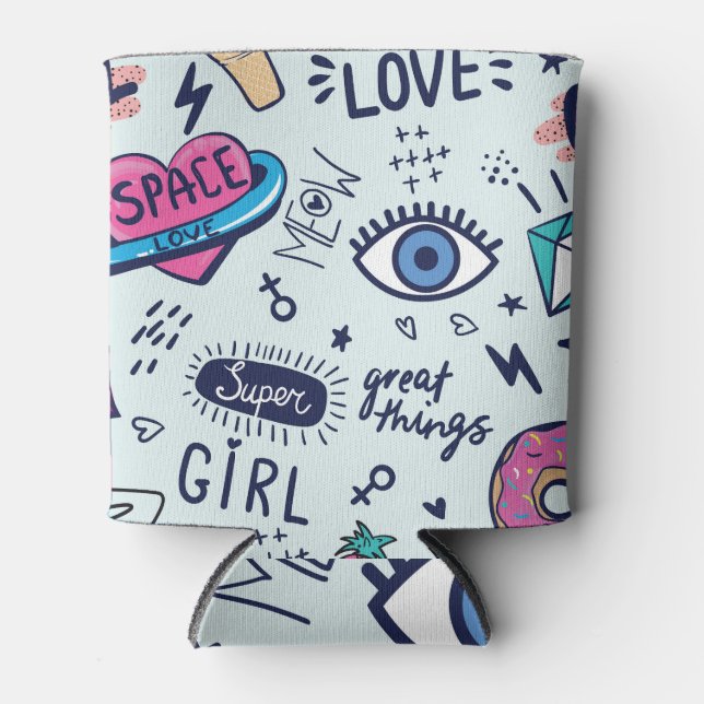 Fashion Patch: Pop Art Stickers. Can Cooler (Front)