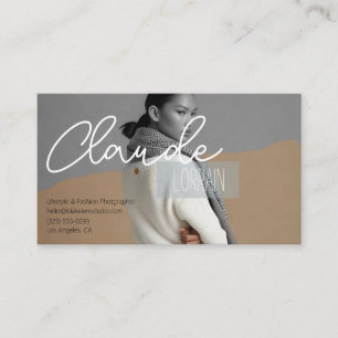 Fashion Photographer Full-Photo Background Business Card