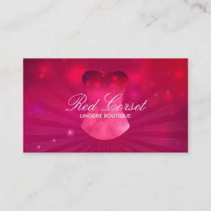 Fashion Pink Lux Corset Lingerie Business Card