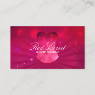 Fashion Pink Lux Corset Lingerie Business Card