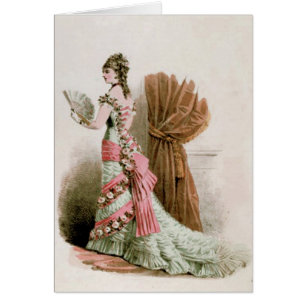 Fashion Plate ~ Card Paint Vintage Paris France