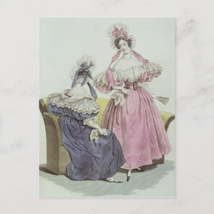 Fashion plate, 'Le Follet Courrier Salons Postcard
