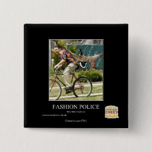 Fashion Police 15 Cm Square Badge