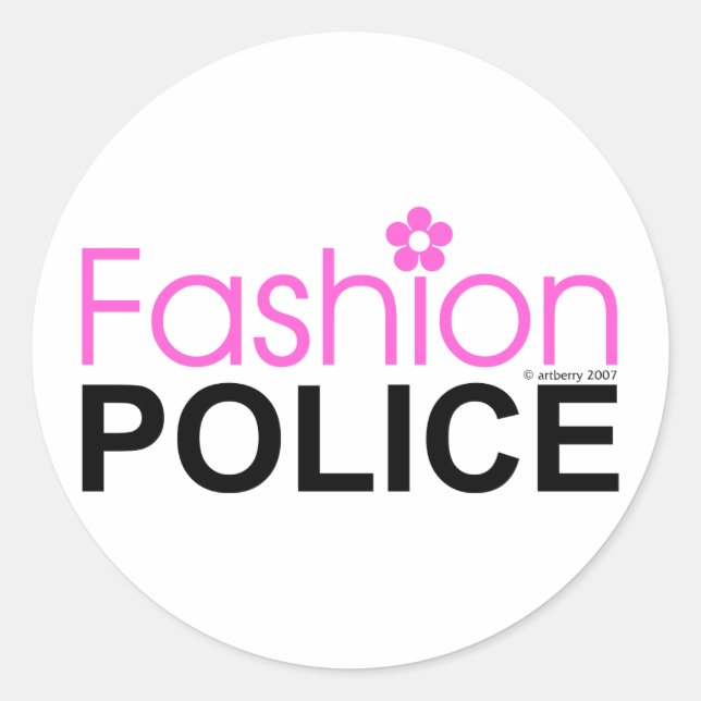 Fashion Police Classic Round Sticker (Front)